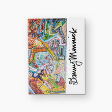 Load image into Gallery viewer, A colorful, abstract artwork cover of a paperback book titled 'The elephant never forgets' by Danny Minnick.